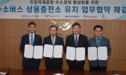 Hyundai Motor совместно с Air Liquide Korea и HyNet построят водородную заправочную станцию для электробусов на топливных элементах в аэропорту Сеула